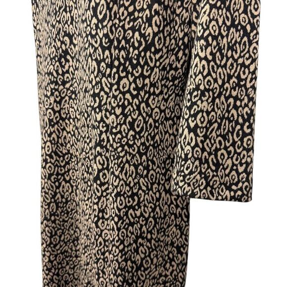 Chicos So Slimming Womens Leopard Print Stretch Sheath Knit Dress sz 0.5 / S / 6 - Picture 9 of 16
